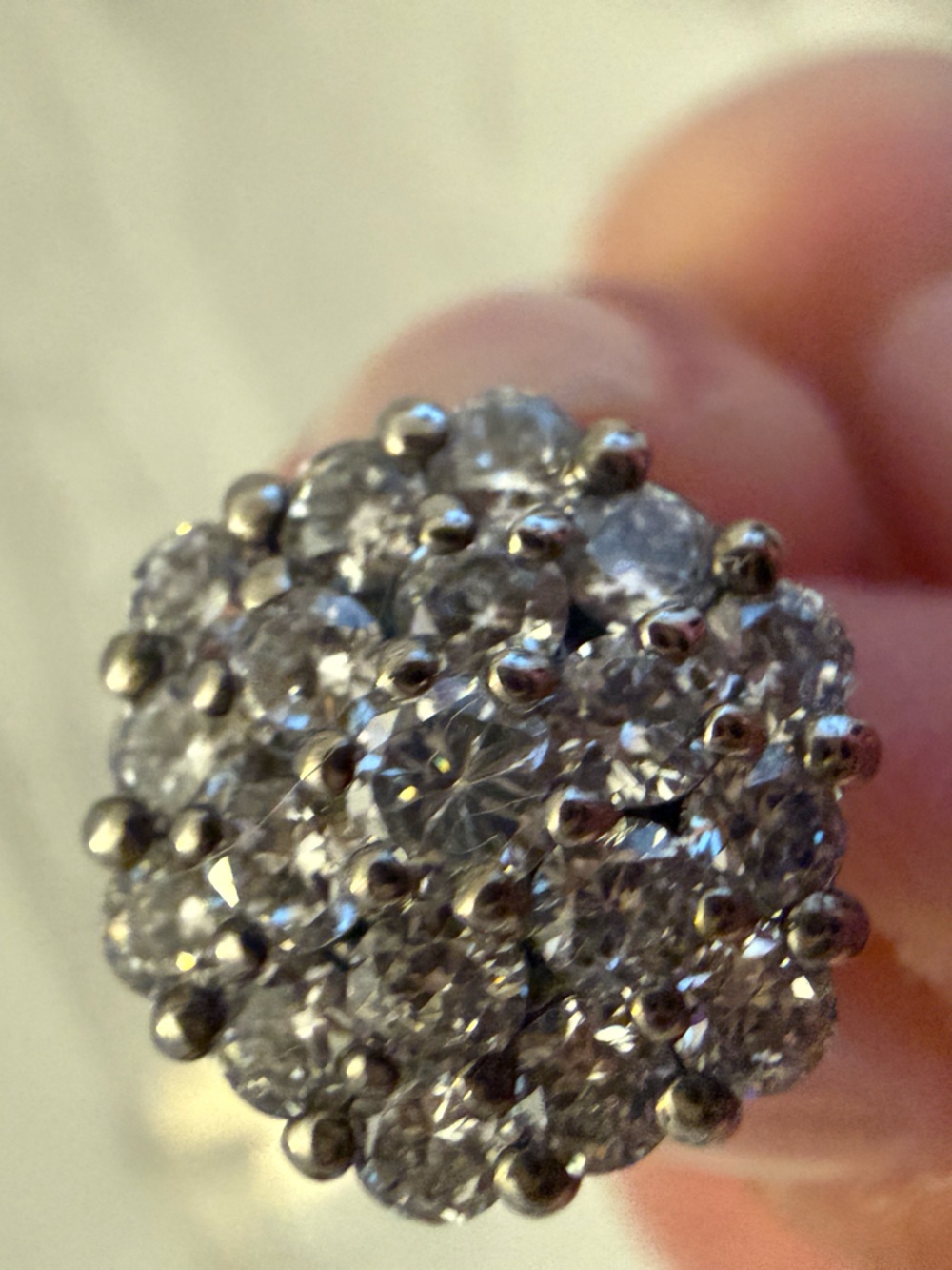 Sterling Silver Cluster Crystal Stud Earrings